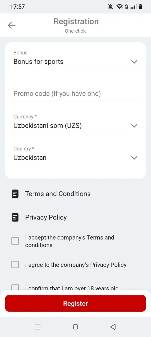 XpariBet · لقطات الشاشة 3